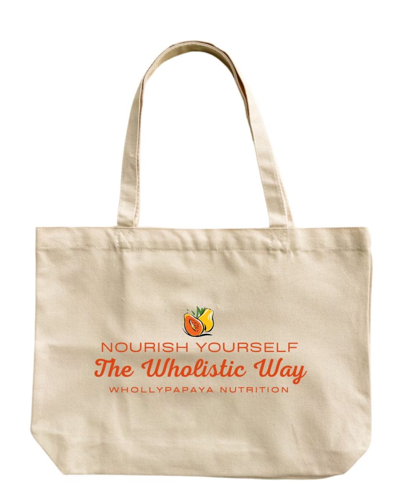 Wholly Papaya Eco-Friendly Canvas Totes